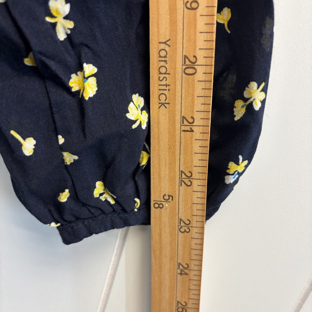 H&M Cottage Floral Wrap Around Top Size 6 Coquette Peasant Boho Summer Farm Girl - Picture 6 of 9